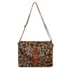 Furry fluffy schoudertas in big five luipaardprint
