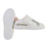 Lage dames sneaker beige met sequins, ruitjes en gouden details - Afbeelding 7