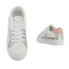 Lage dames sneaker beige met sequins, ruitjes en gouden details - Afbeelding 6
