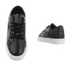 Lage dames sneaker beige met sequins, ruitjes en gouden details - Afbeelding 3