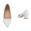 Klassieke pump in croco stijl, topper als bruidsschoen - wit - Afbeelding 2