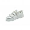 Lichte sneakers van zacht glanzend metallic zilver - Afbeelding 4