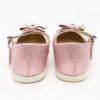 Baby schoentjes met strik en pareltjes in goud - Afbeelding 4