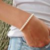 50p144 armband parels zilver