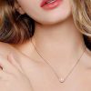 50p145 sfeerforo ketting met parel in 2 kleuren
