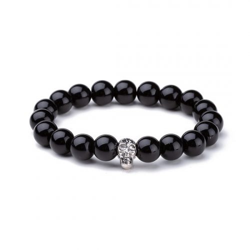 armband unisex agaat skull