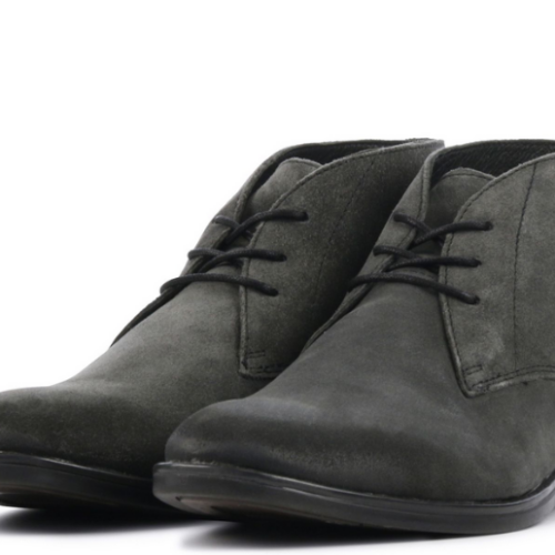 suede look grijs heren boot