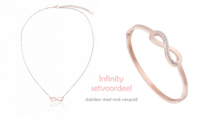 set armband en ketting infinity