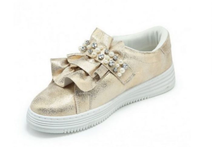 40m290 metallic goud sneaker parels