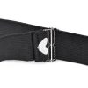 Bretels met witte hartjes op zwart - metalen clips - Afbeelding 4