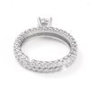 Solitair Ring met zirkonia - zilver platinum kleur - Afbeelding 4