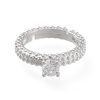 Solitair Ring met zirkonia - zilver platinum kleur - Afbeelding 3