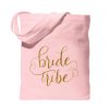 Draagtas tote-bag BRIDE en Bridetribe voor de bruid en haar vriendinnen - Afbeelding 3
