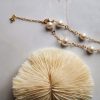 Golden star - armband met 6 parels